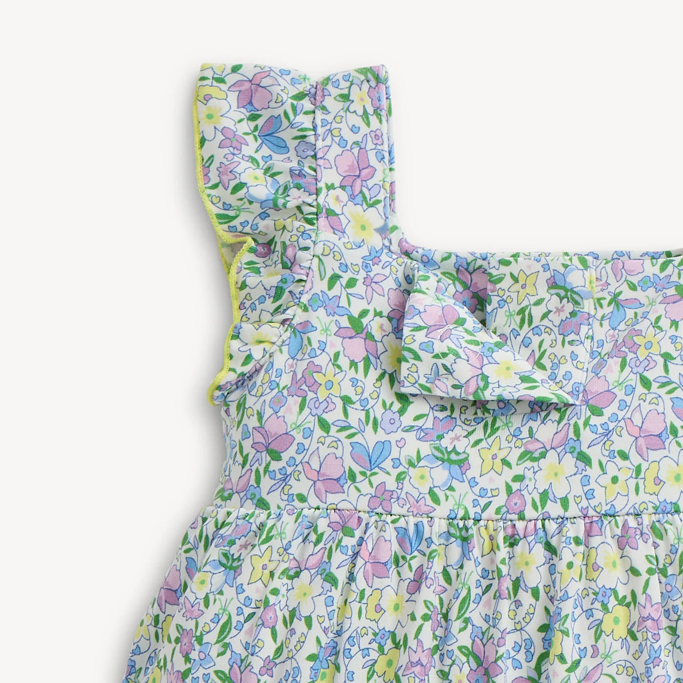 Lavina Modal Square Neck Ruffle Dress