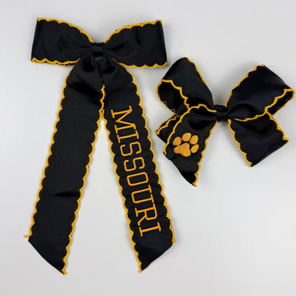 Missouri Black & Gold Long-Tail Bow