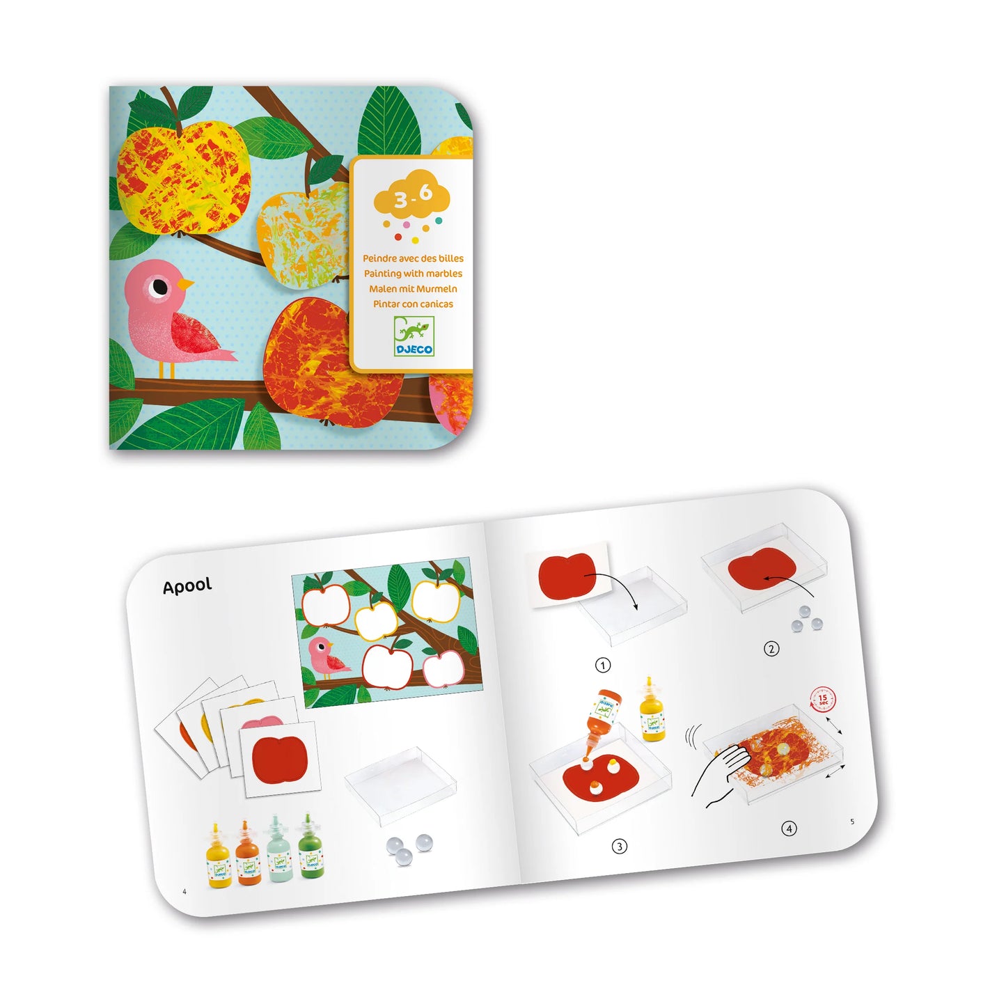 Nature Painting with Marbles Set