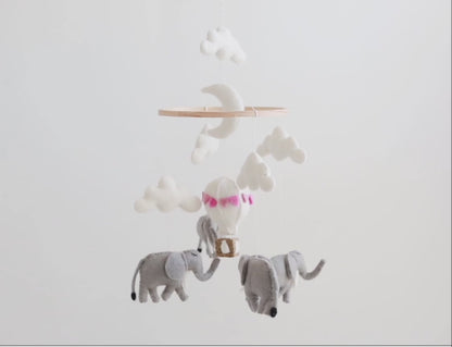 Elephant Mobile (w/ Pink Stars)