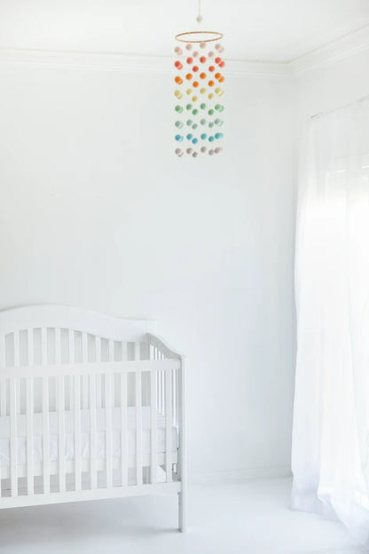 Long Pom Pom Rainbow Mobile