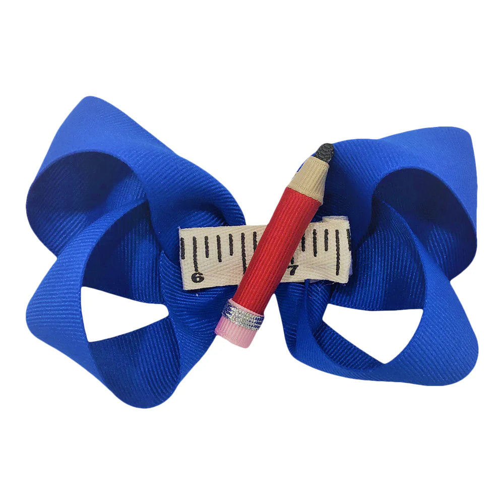 Red Pencil Hair Bow Sculpture