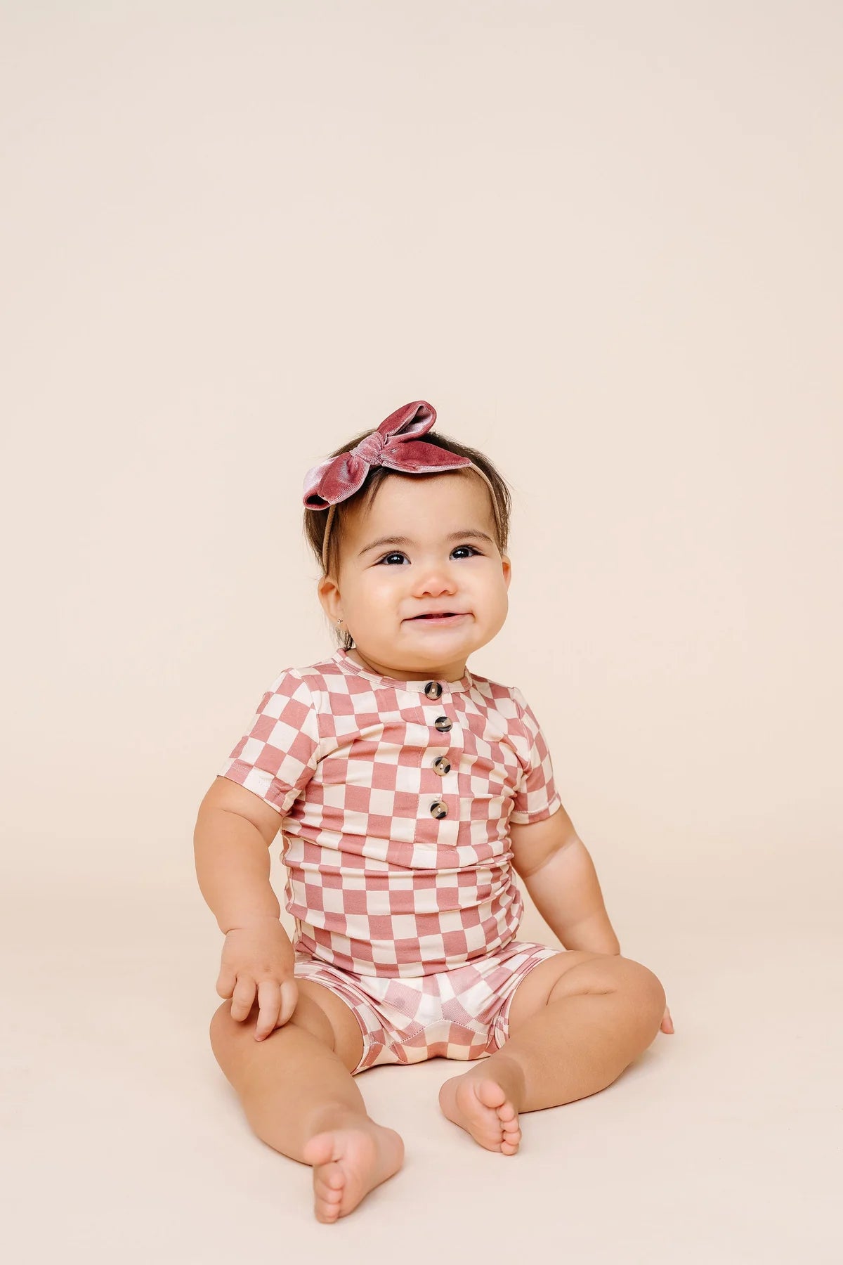 Velvet Bow Headband (Rose)