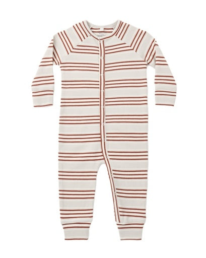 ORGANIC LONG JOHN PAJAMAS (HOLIDAY STRIPE)