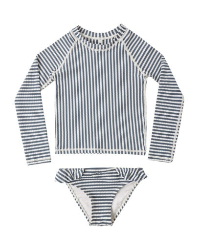MARYN RASHGUARD SET NAVY STRIPE