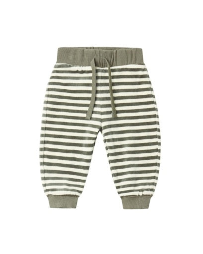 VELOUR RELAXED SWEATPANT (SPRUCE STRIPE)