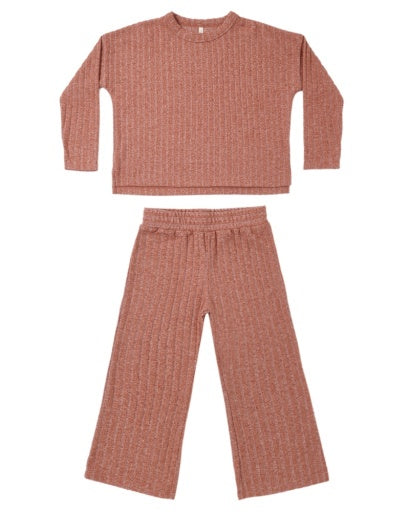 COZY RIB KNIT SET (RUBY)