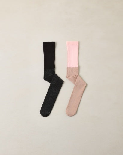 SHIMMER TIGHTS (BLACK, BLUSH)