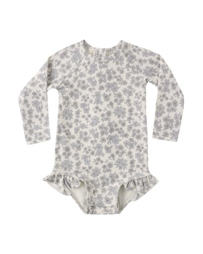 OLIVIA RASHGUARD ONE-PIECE BLUE FLORAL
