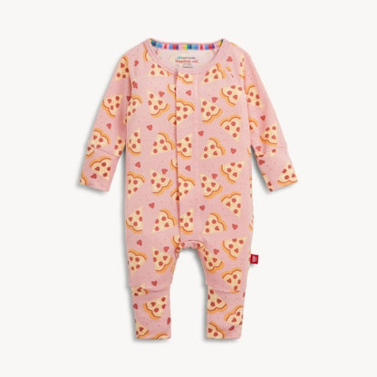 PIZZA MY HEART PINK MODAL CONVERTIBLE COVERALL