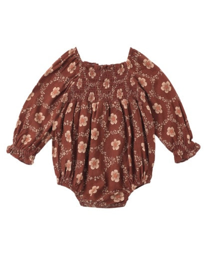ADELAIDE ROMPER (BRICK DAISIES)