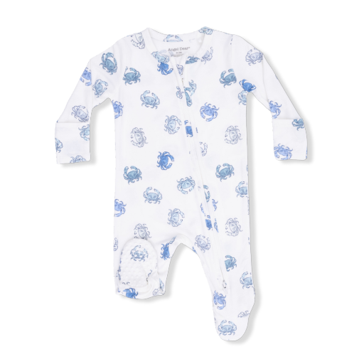 Blue Crabs - 2 Way Zipper Footie