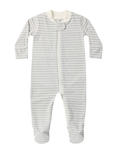 ZIP LONG SLEEVE SLEEPER FOOTIE CLOUD STRIPE