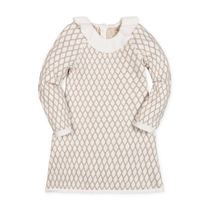 ORGANIC RUFFLE COLLAR SWEATER DRESS