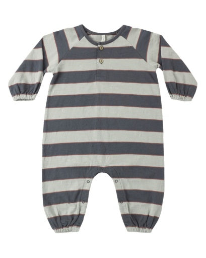 HENLEY JUMPSUIT SAGE STRIPE