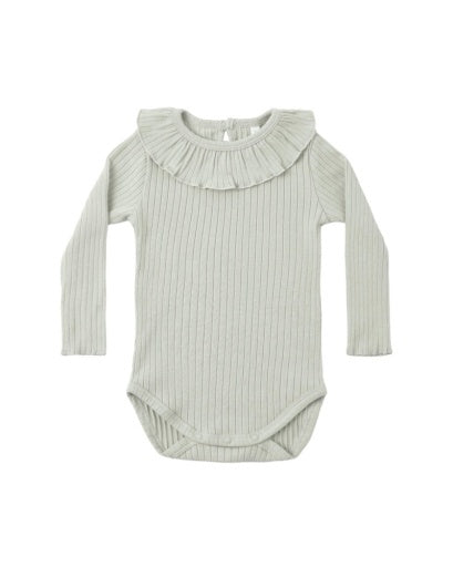 RUFFLE COLLAR BODYSUIT (SAGE)