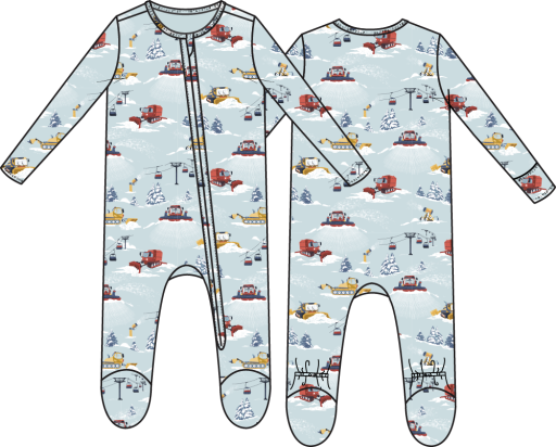 Snow Cats - 2 Way Zipper Footie