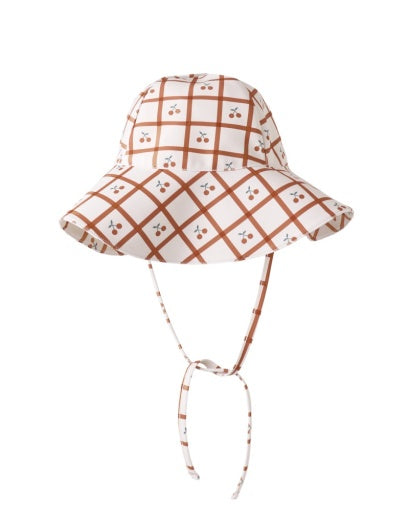 FLOPPY SWIM HAT CHERRY CHECK