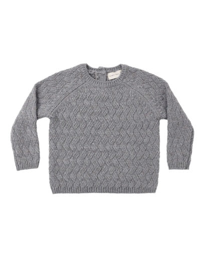 KNIT SWEATER HEATHERED SLATE