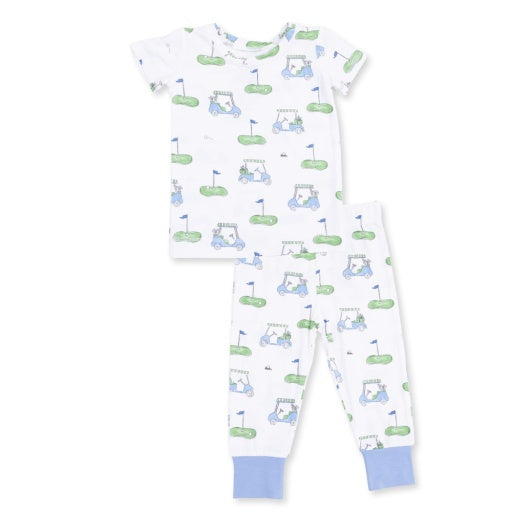 Golf Carts Blue - Short Sleeve Loungewear Set