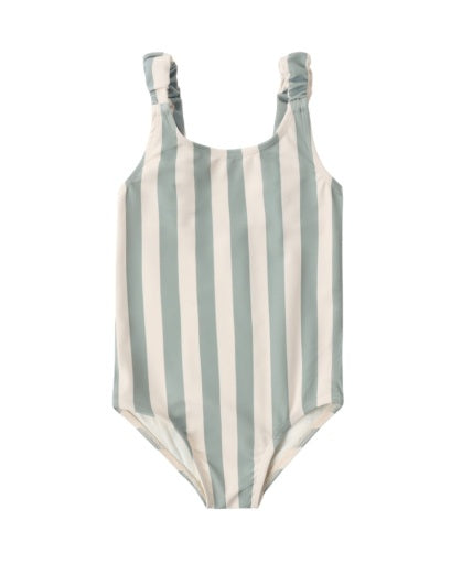 SCRUNCH ONE-PIECE GREEN STRIPE