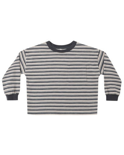 RELAXED LONG SLEEVE TEE BLUE STRIPE