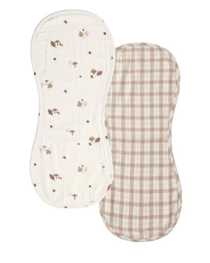 BURP CLOTH, 2 PACK (WOODLAND, RUSTIC PLAID)