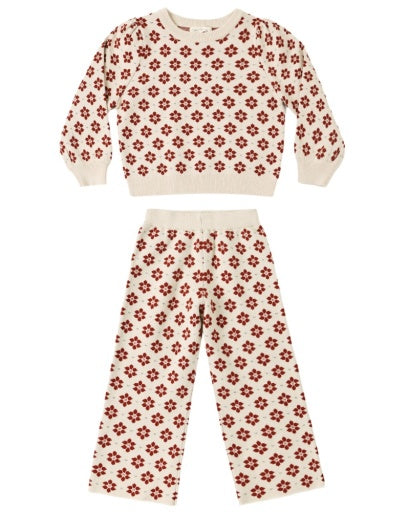 JACQUARD KNIT SET (POINSETTIA)