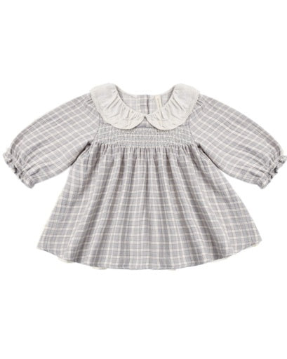 CALLIE DRESS BLUE GINGHAM