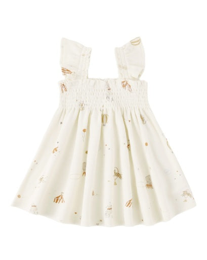 SMOCKED JERSEY DRESS CARNIVAL
