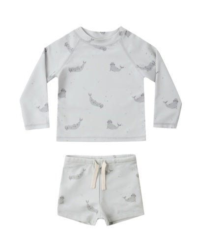 BOYS RASHGUARD SET SEALS