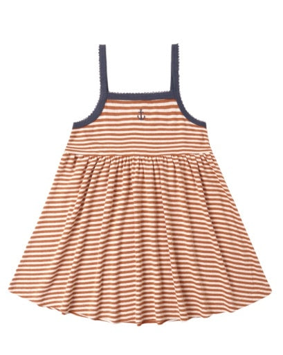 LEA DRESS POPPY STRIPE