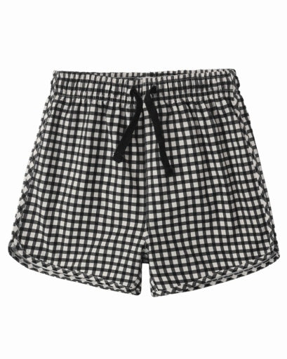 SWIM TRUNK BLACK GINGHAM