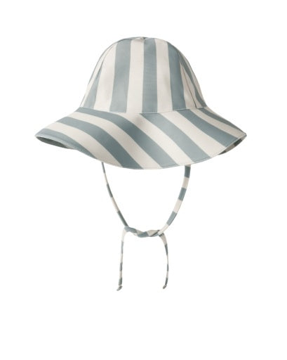 FLOPPY SWIM HAT GREEN STRIPE