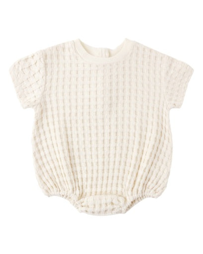 RELAXED BUBBLE ROMPER NATURAL