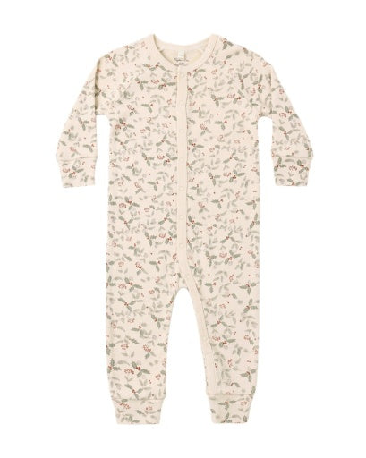 ORGANIC LONG JOHN PAJAMAS (HOLLY FLEUR)