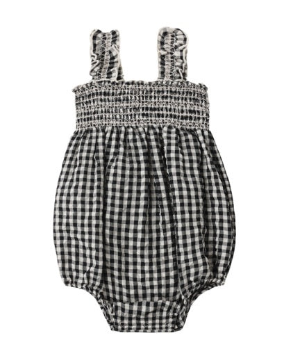 JULIA ROMPER BLACK CHECK