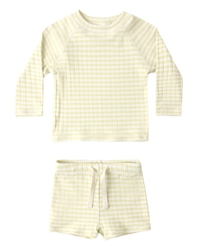 BOYS RASHGUARD SET CITRON STRIPE