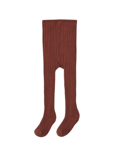 RIBBED TIGHTS (BRICK)