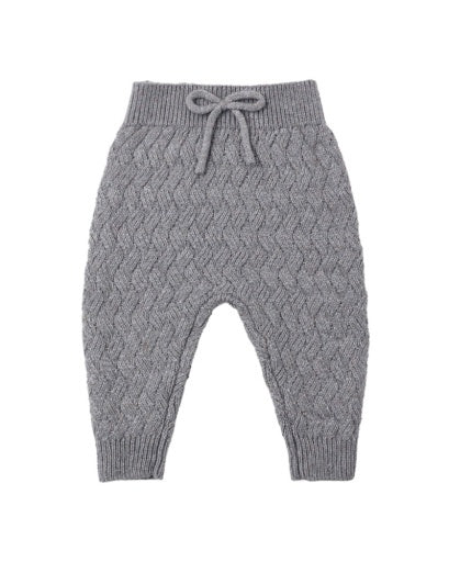 KNIT PANT HEATHERED SLATE