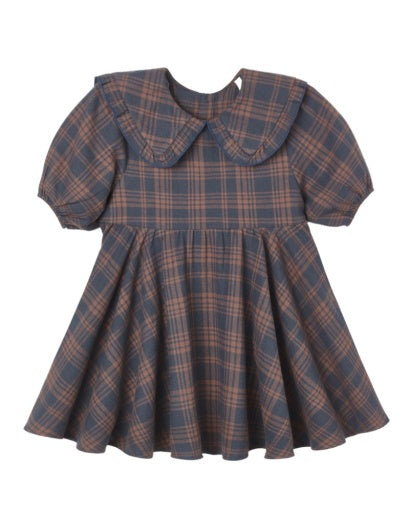 CAMILLE DRESS MIDNIGHT PLAID