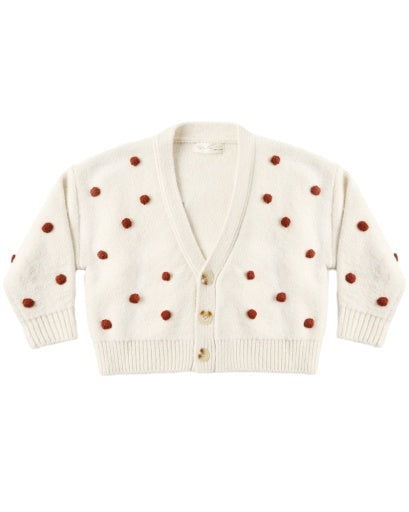 BOXY CROP CARDIGAN (RUBY BOBBLE)