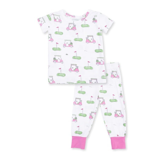 Golf Carts Pink - Short Sleeve Loungewear Set