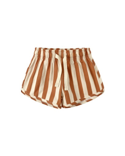 BOYS SWIM SHORT RETRO POPPY STRIPE