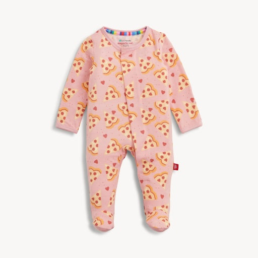 PIZZA MY HEART PINK MODAL FOOTIE