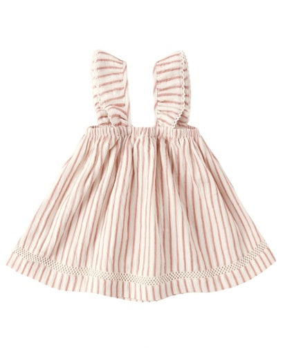 RUFFLE TANK DRESS VINTAGE STRIPE