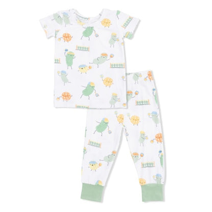 Pickles Playing Pickleball - Short Sleeve Loungewear Set