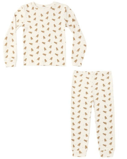 ORGANIC LONG SLEEVE PJ SET (GINGERBREAD)