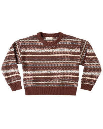 ASPEN SWEATER MULBERRY MULTI-STRIPE