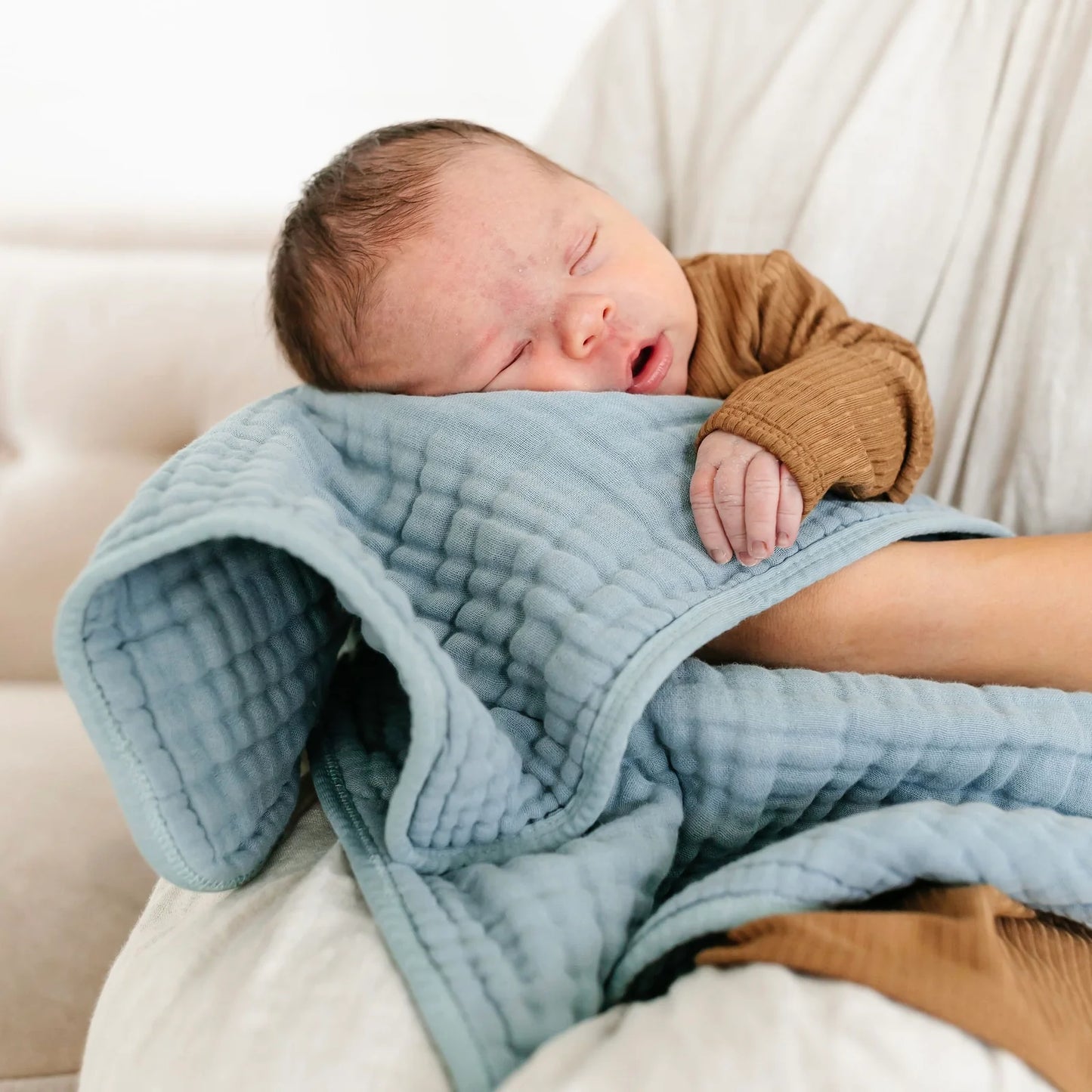 Cloud Muslin™ Burp Cloth 2 Pack (Steel)